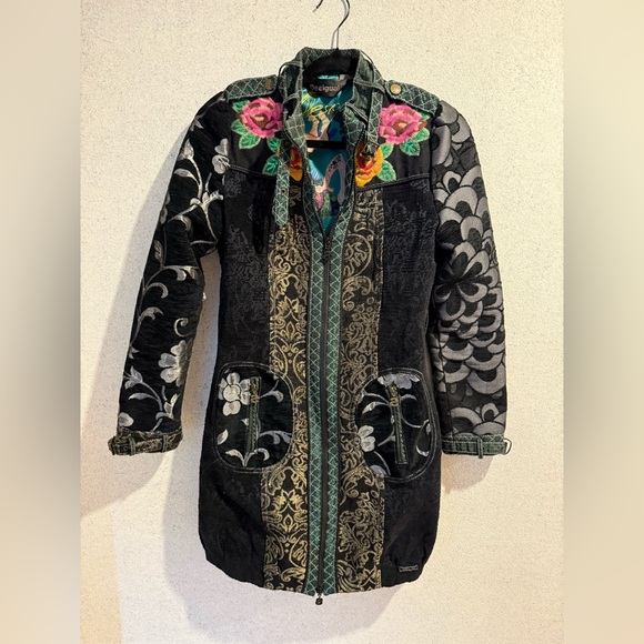 Desigual Jackets & Blazers - Desigual Black Multicolor Floral Jacket